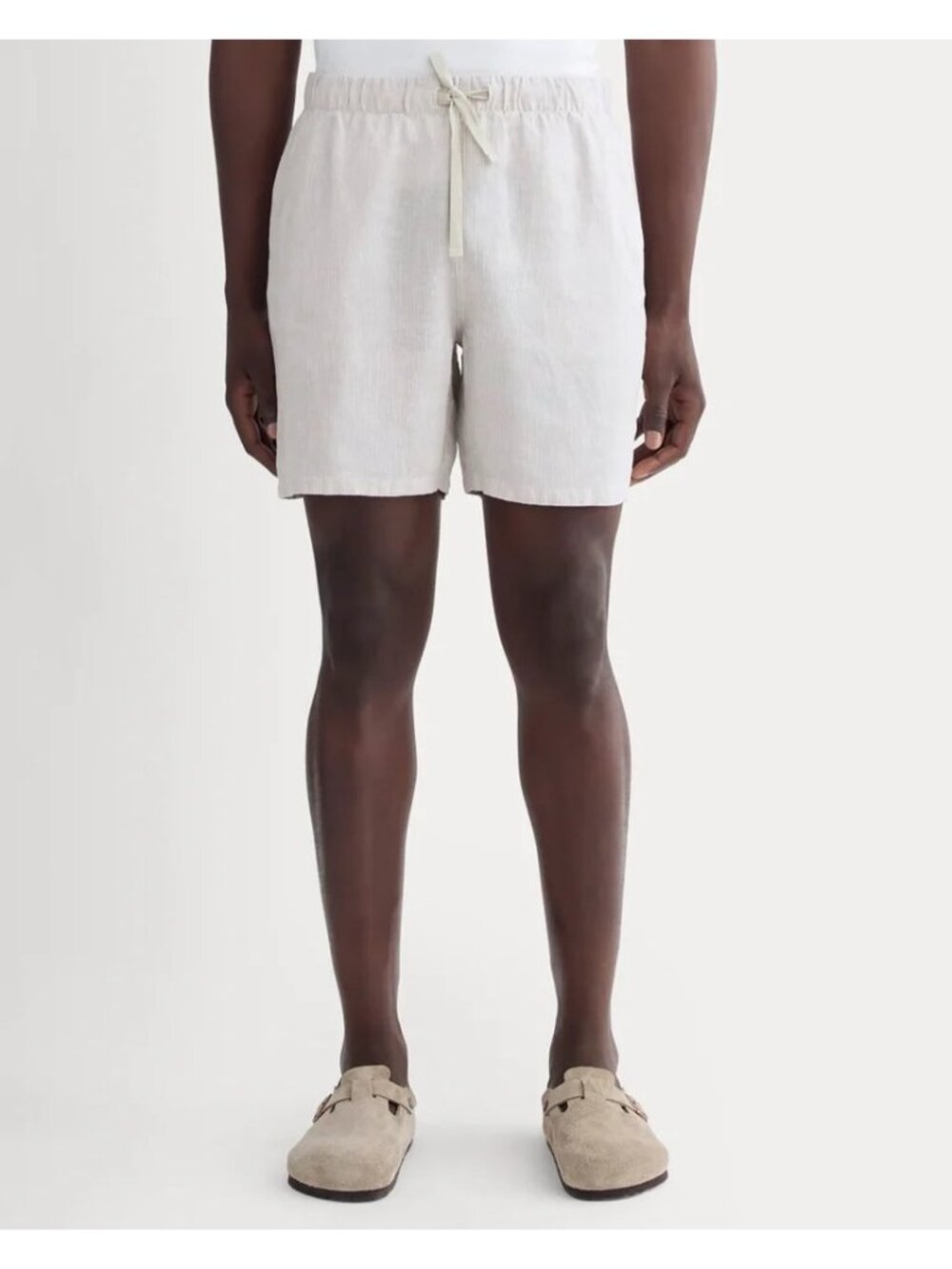 Everlane The Linen Easy Shorts in Stone White Large New Mens